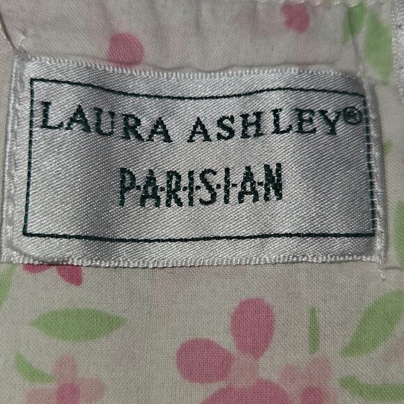 Vtg Laura Ashley Parisian Floral Cotton Nightgown Medium Cottagecore Prairie Y2K - Picture 2 of 10